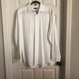 Claiborne Mechanical Stretch Regular Fit classic button up long sleeve 17.5